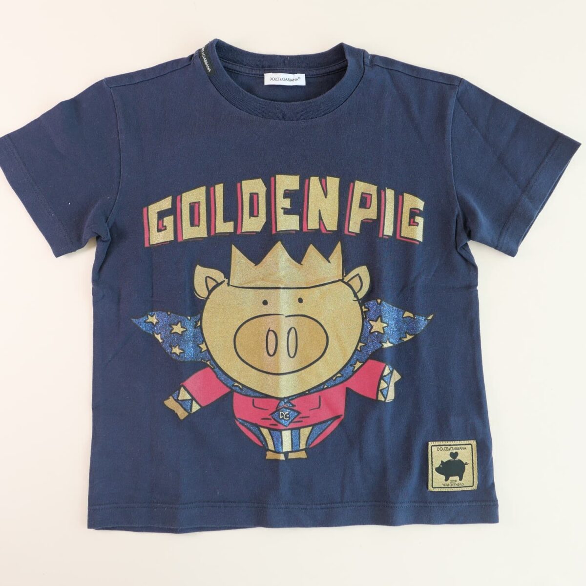 PLAYERA AZUL CON SUPER CERDITIM LEYENDA GOLDEN PIG