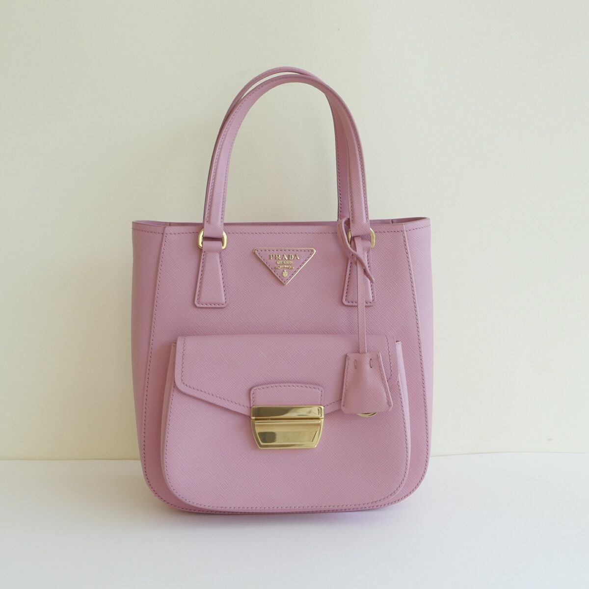 Bolso piel saffiano rosa